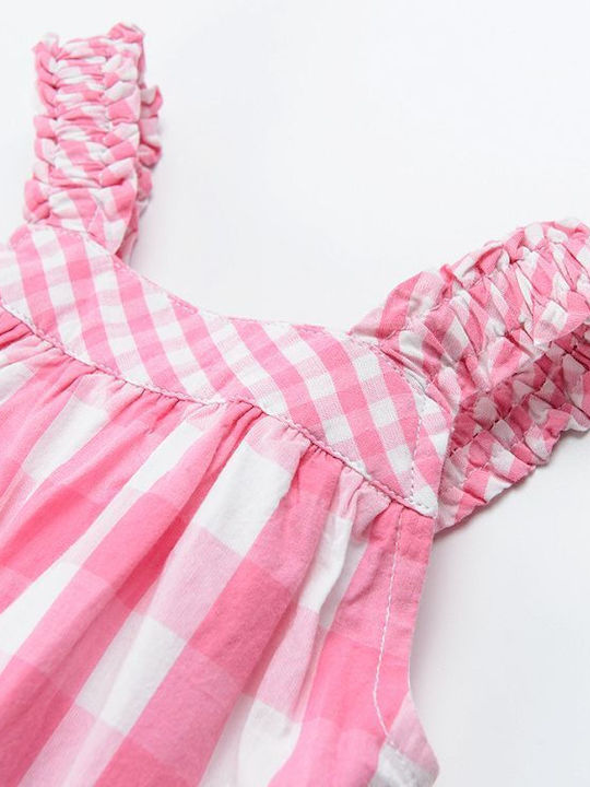 Cool Club Kids Dress Checked Sleeveless Pink