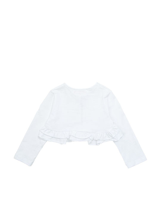 Babylon Girls Bolero Jacket with Zipper White