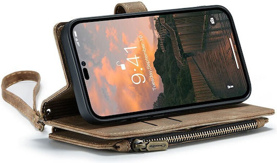 Multifunctional Wallet Δερματίνης Καφέ (iPhone 14 ProRealme C30)