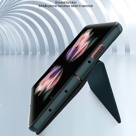 Split Type Horizontal Buchen Sie Synthetisches Leder Schwarz (Galaxy Z Fold4)