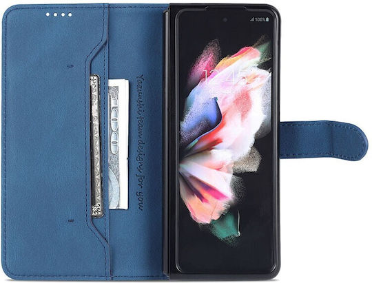 AZNS Wallet Δερματίνης Μπλε (Galaxy Z Fold4)