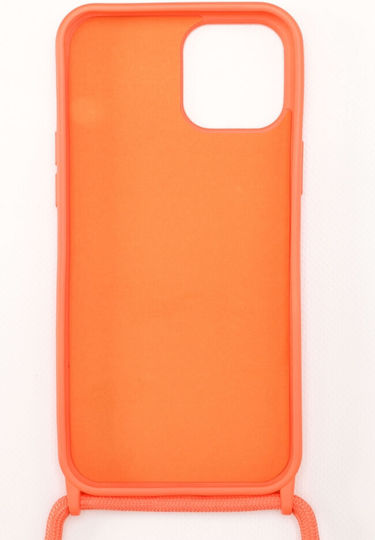 Luigi Back Cover Σιλικόνης με Λουράκι Πορτοκαλί (iPhone 12 Pro Max)