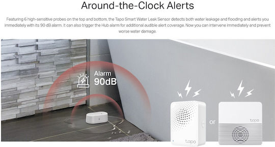TP-LINK Tapo T300 v1 Wireless Flood Detector Battery RF 868MHz With Siren