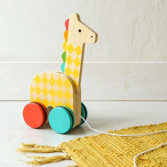 Petit Collage Pull-Along Toy Giraffe On-the-Go made of Wood for 18++ Months