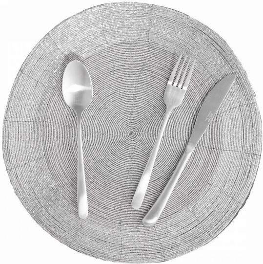 Butlers Round Metallic Placemat Silver 35cm Butlers Round Metallic Placemat Silver 35cm