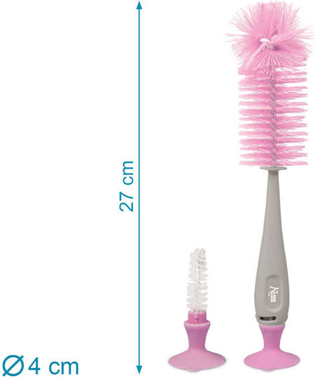 Kiokids Reinigungsbürste für Babyflaschen Rosa 2Stück