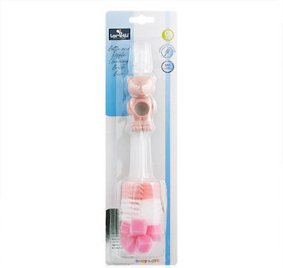 Lorelli Cleaning Brush for Baby Bottles Pink 1pcs