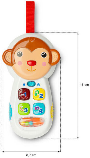Toyz Играчка телефон Телефон Маймуна с музика и звуци за 18++ месеца