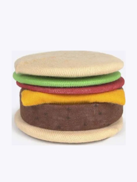 Eat My Socks Cheese Burger Γυναικείες Κάλτσες Πολύχρωμες
