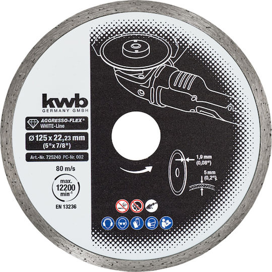 KWB Δίσκος Κοπής Δομικών Υλικών 125mm