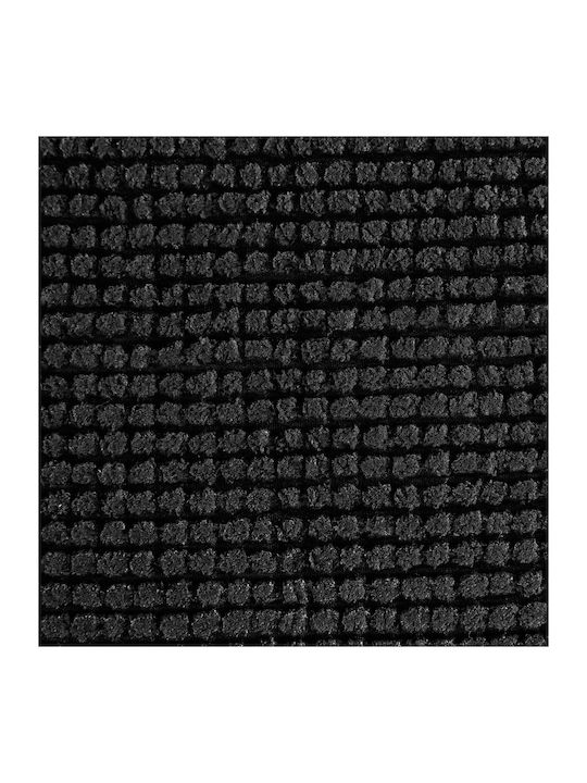 Atmosphera Bath Mat 138043J Black Velvet-Black Metal 50x80cm