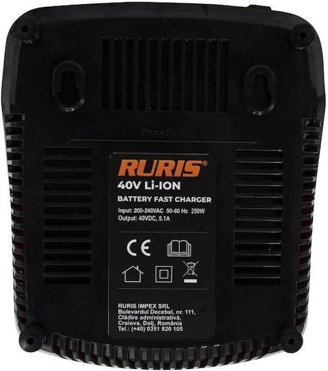Ruris Ladegerät für Werkzeugbatterien 40V R405e