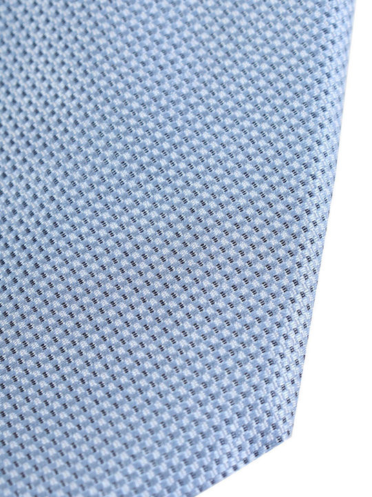 Hugo Boss Ανδρική Γραβάτα Μεταξωτή με Σχέδια σε Γαλάζιο Χρώμα