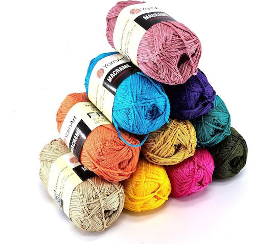 Makramee Garn Kunst Makramee Mikropolyester Beiges Karamell 90g