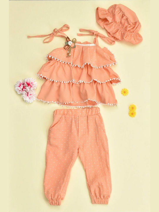 Potre Kids Set with Pants Summer 2pcs Pink