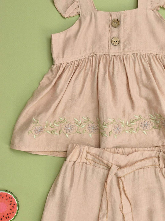 Kinder-Set mit Hose Sommer 2Stück Beige