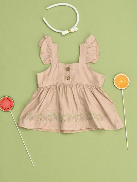 Kinder-Set mit Hose Sommer 2Stück Beige