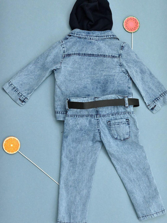 Kinder-Set mit Hose Sommer 3Stück Blau