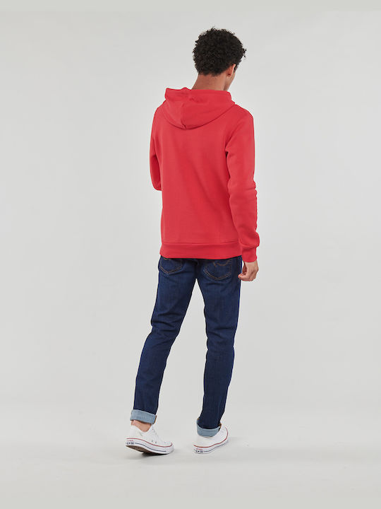 Jack & Jones Men's Sweatshirt with Hood Red