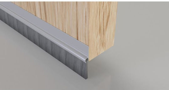 Viosarp Stafflex Door Draft Stopper Adhesive Tape for Door with Brush in Brown Color