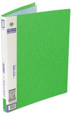 Metron Clipboard Flexible with 30 plastic sleeves Slides for Paper A4 Green 1pcs