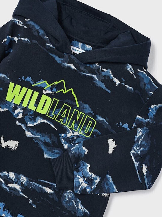 Kinder-Sweatshirt mit Kapuze Blau