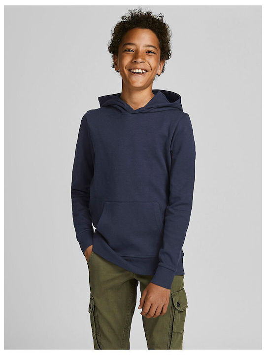 Jack & Jones Kids Sweatshirt with Hood and Pocket Navy Blue