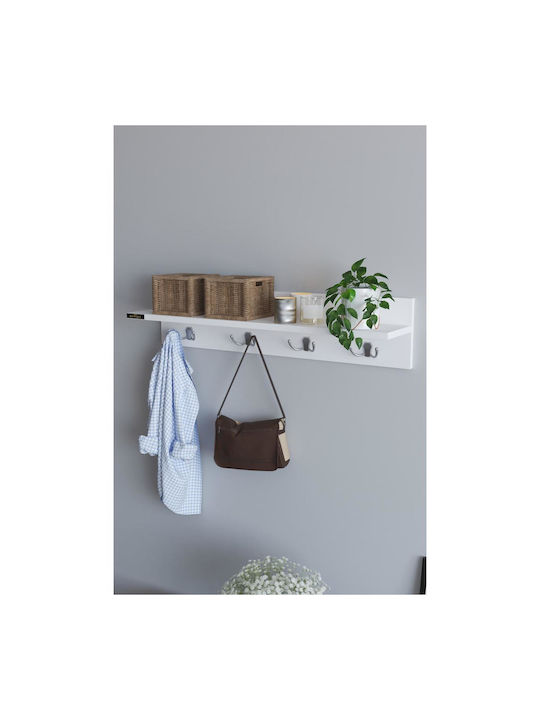 ArteLibre Wooden Wall Hanger Lerato White 1pc