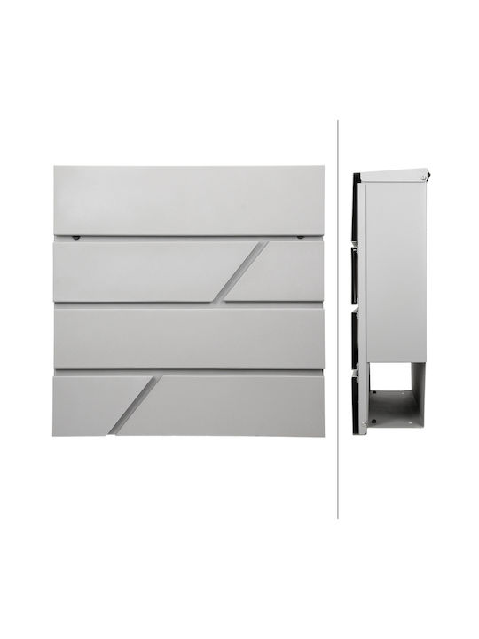 ML-Design Cutie Poștală pentru Exterior Inox în Culoarea Gri 37x11x37cm