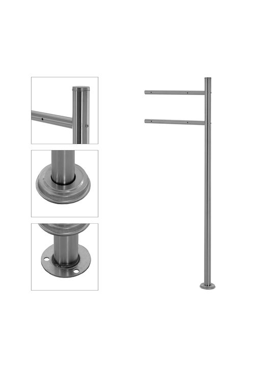 ML-Design Γραμματοκιβώτιο Inox σε Μαύρο Χρώμα 37x36.5x11cm