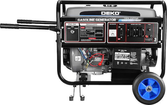 Deko Deko Generator Benzină (în patru timpi) Patru timpi cu Roți și Putere Maximă 5.5kVA