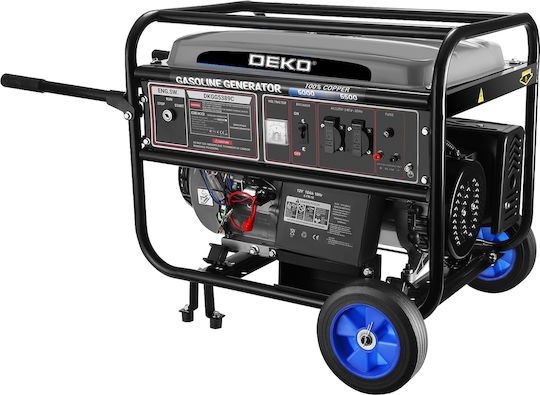 Deko Deko Generator Benzină (în patru timpi) Patru timpi cu Roți și Putere Maximă 5.5kVA