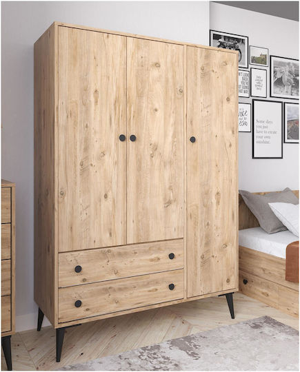 Amari Τρίφυλλη Ντουλάπα 123.5x48x180cm