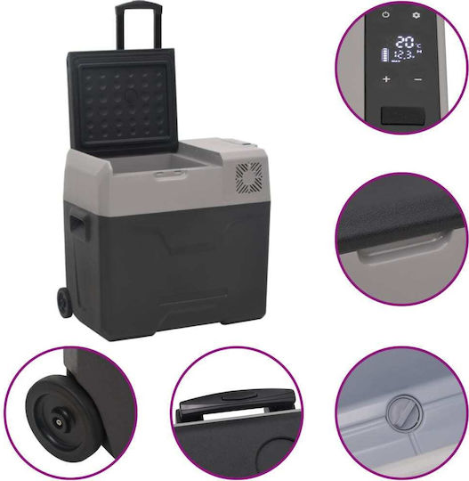vidaXL Frigider Portabil 40L Negru