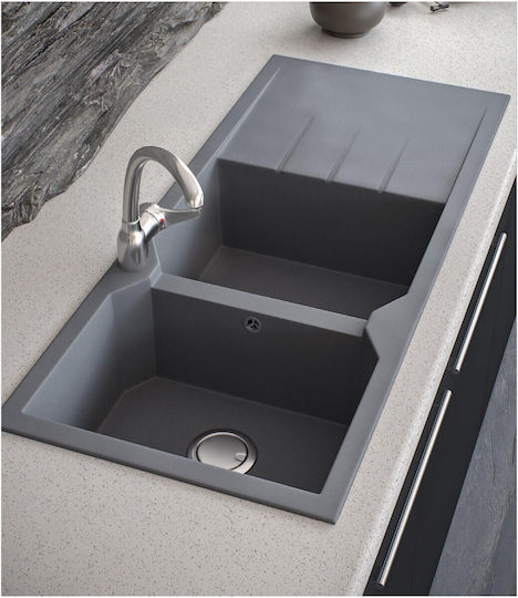 Sanitec Ultra Granite Ένθετος Νεροχύτης από Συνθετικό Γρανίτη Μ116xΠ50cm Pietra
