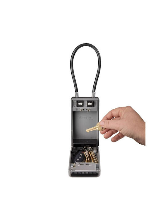 Master Lock 5482D Combination Key Holder with Horseshoe Metallic and Combination Dial 7.6x5.6x28.3cm