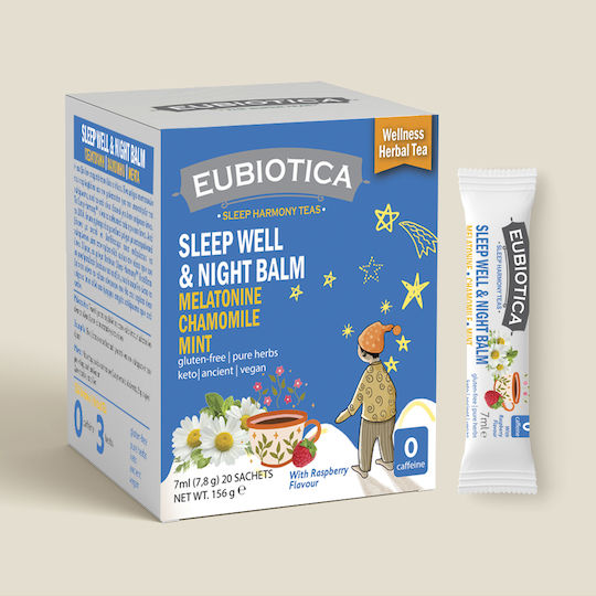 Eubiotica Beverage Sleep Well & Night Balm Melatonin, Chamomile, and Mint Sticks 156gr