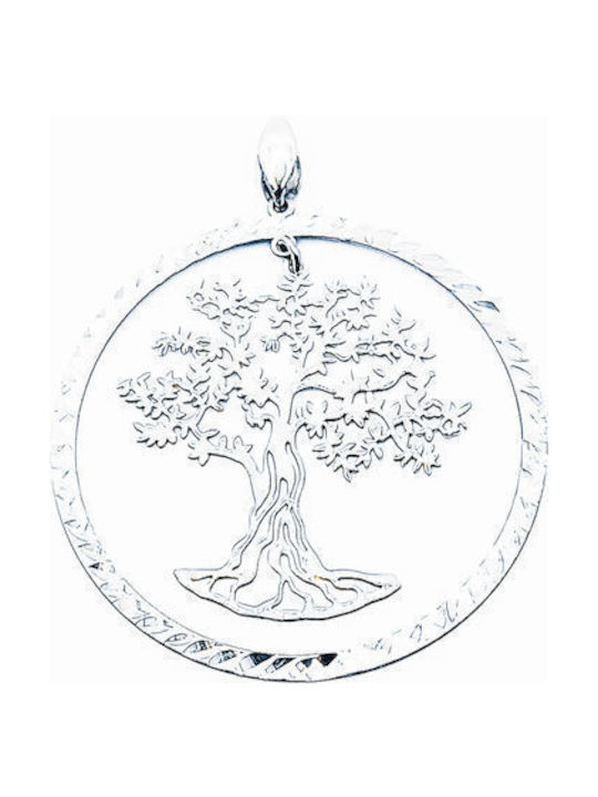 PS Silver Halskette Baum aus Silber mit Diamant