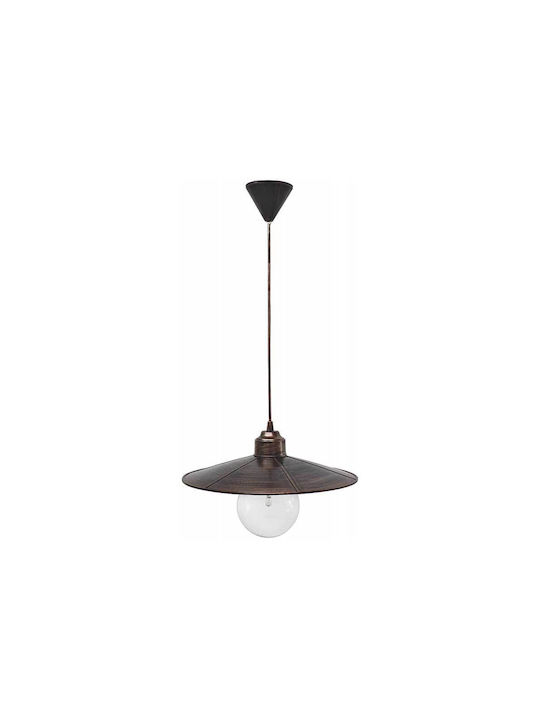 Heronia LP-180K Adjustable Pendant Light Silver Bell with Socket E27 35x80cm