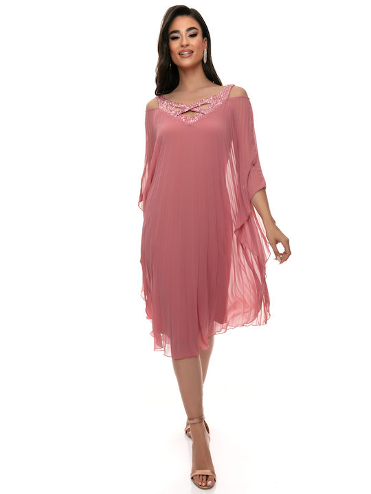RichgirlBoudoir Summer Midi Dress for Wedding / Baptism Pink