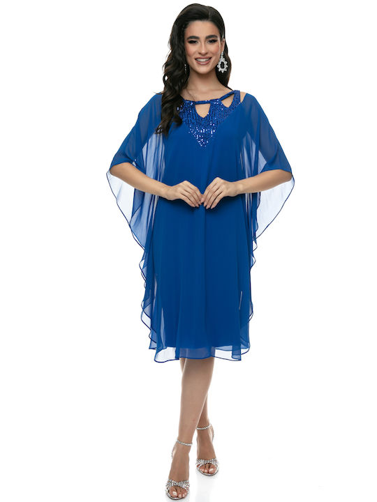 RichgirlBoudoir Summer Midi Dress for Wedding / Baptism Blue