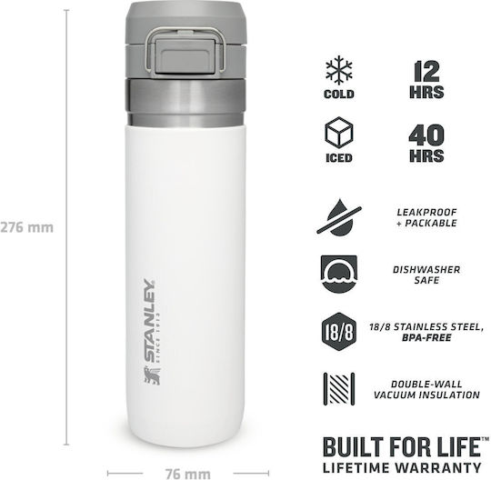 Stanley Go Quick Flip Bottle Thermos Stainless Steel BPA Free 700ml Polar with Handle