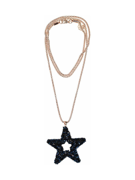 Bizoutaki Necklace with design Star Gold Plated