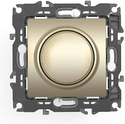 Aca Prime Χωνευτός Διακόπτης Dimmer χωρίς Πλαίσιο Universal Περιστροφικός 800W σε Χρυσό Χρώμα