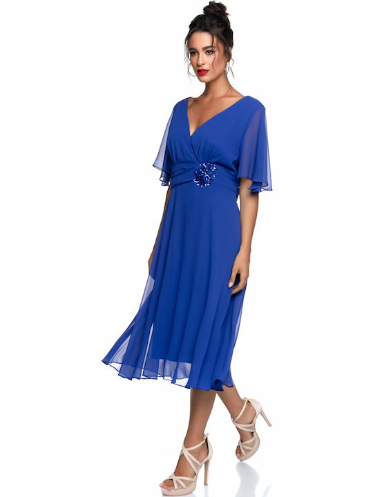 Midi Dress for Wedding / Baptism Blue