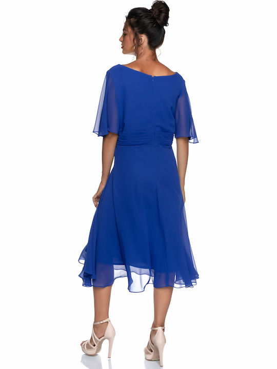 Midi Dress for Wedding / Baptism Blue