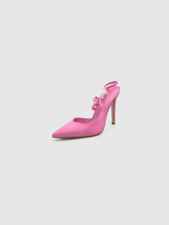 Joya Pointed Toe Pink Heels with Strap