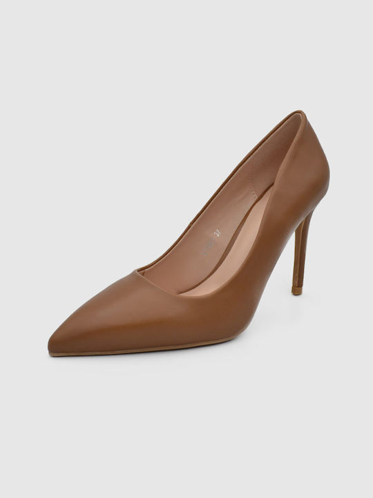 Joya Pointed Toe Brown Heels