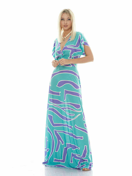 RichgirlBoudoir Summer Maxi Evening Dress Turquoise