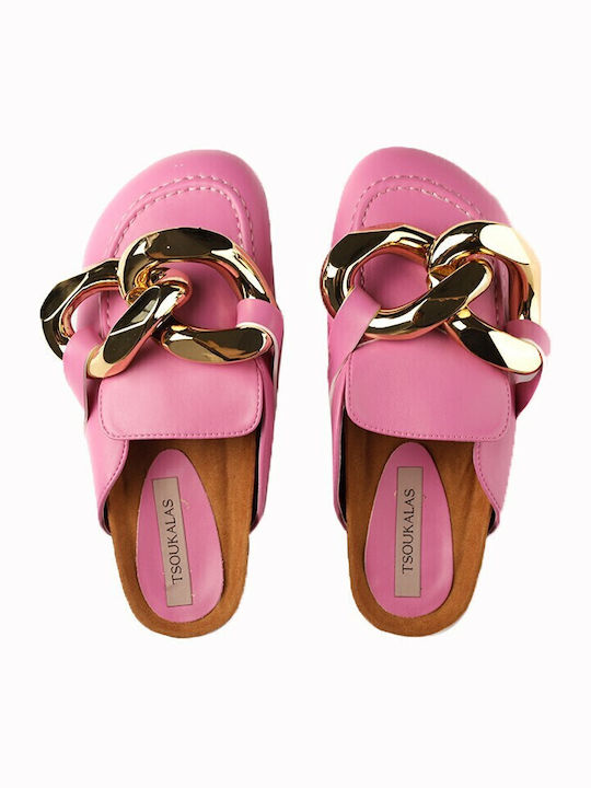 Flat Mules σε Φούξια Χρώμα